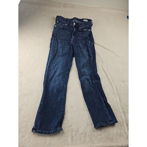 AYR Jeans Size 28 The Pop Straight Ankle Jeans 9" Rise 'Flaw' Frayed Crotch Pics - Picture 1 of 15